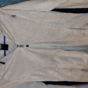 Brown three in one brown and white jacket north face